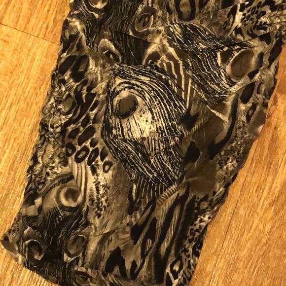 XJ Boost Animal Print Peacock One Shoulder Bodycon Dress Size L/XL - Picture 4 of 9